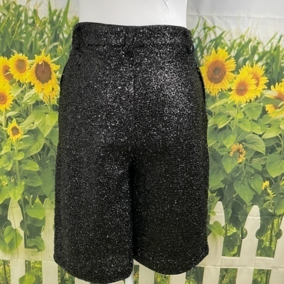 EXPRESS Black Tinsel Bermuda Shorts 4 - Picture 12 of 14